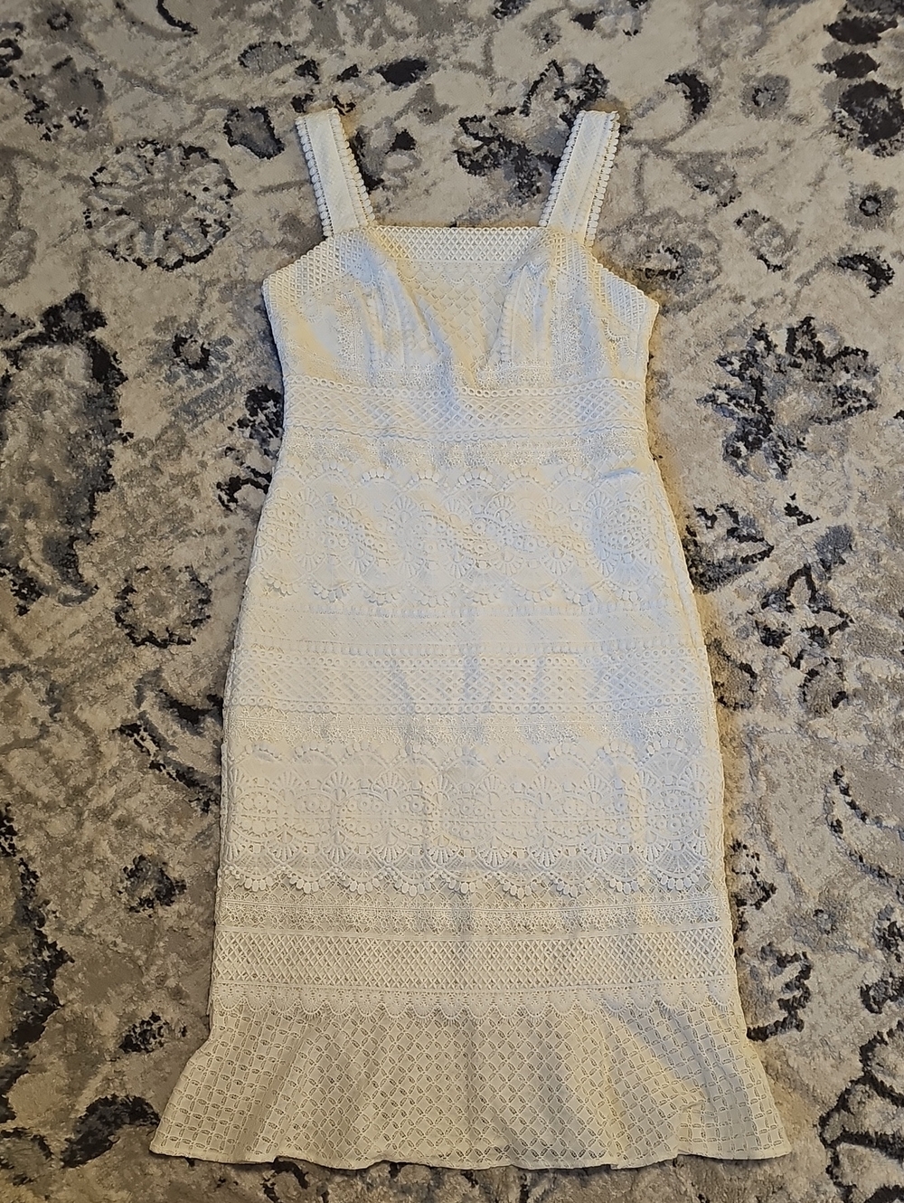 NWT Nicole Miller Collection Trumpet Lace Combo Midi Dress
